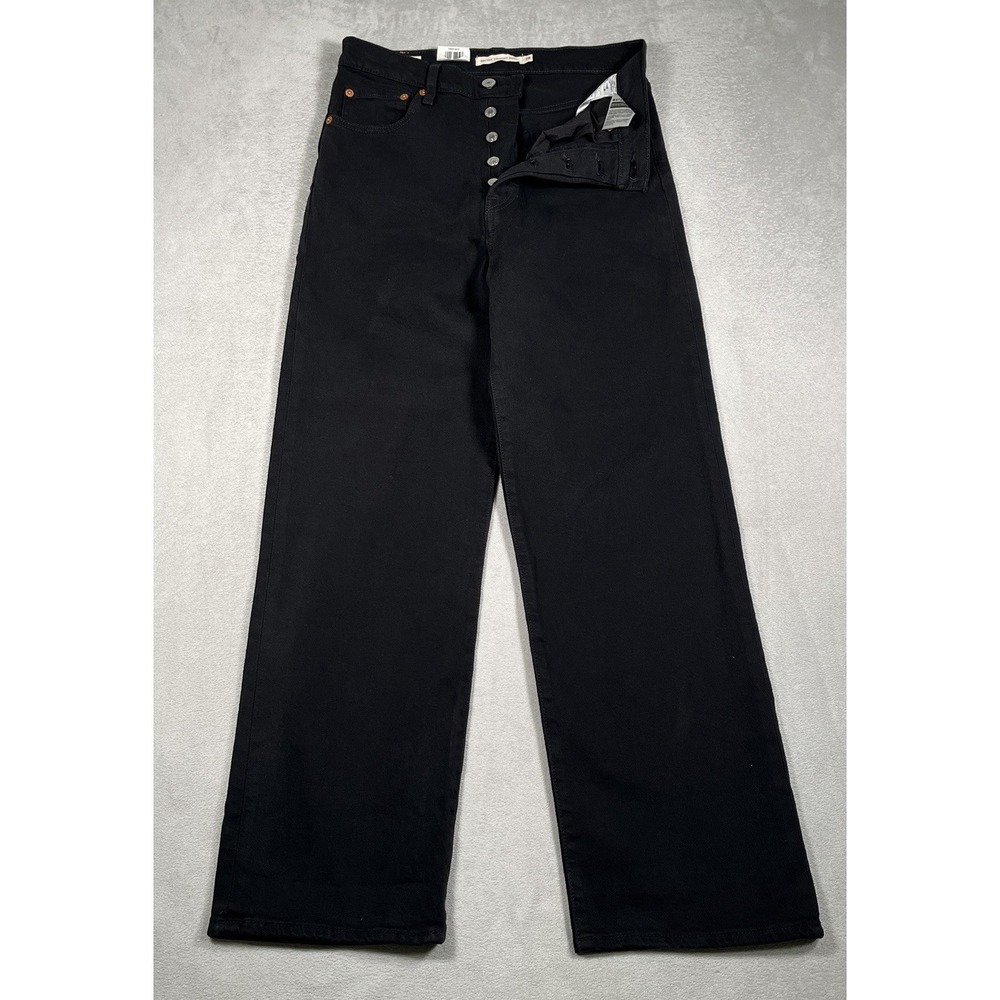 NWT-Levi's Premium Ribcage Straight Ankle Jeans Women's 28 Black High Rise